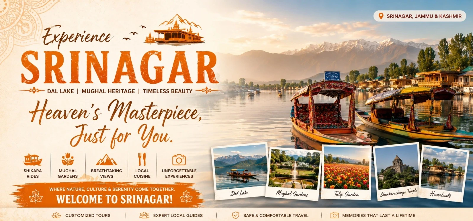 Srinagar package tour from Lucknow with Touristhubholidays - The Best Srinagar Tour Operator