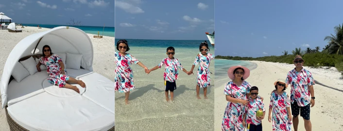 Praveg atoll's Thinnakara resort happy guest