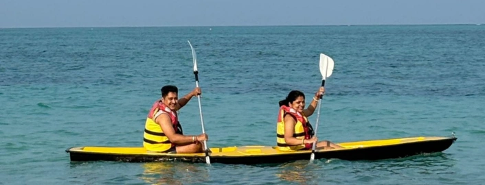 happy guest at lakshadweep with Touristhub Holidays