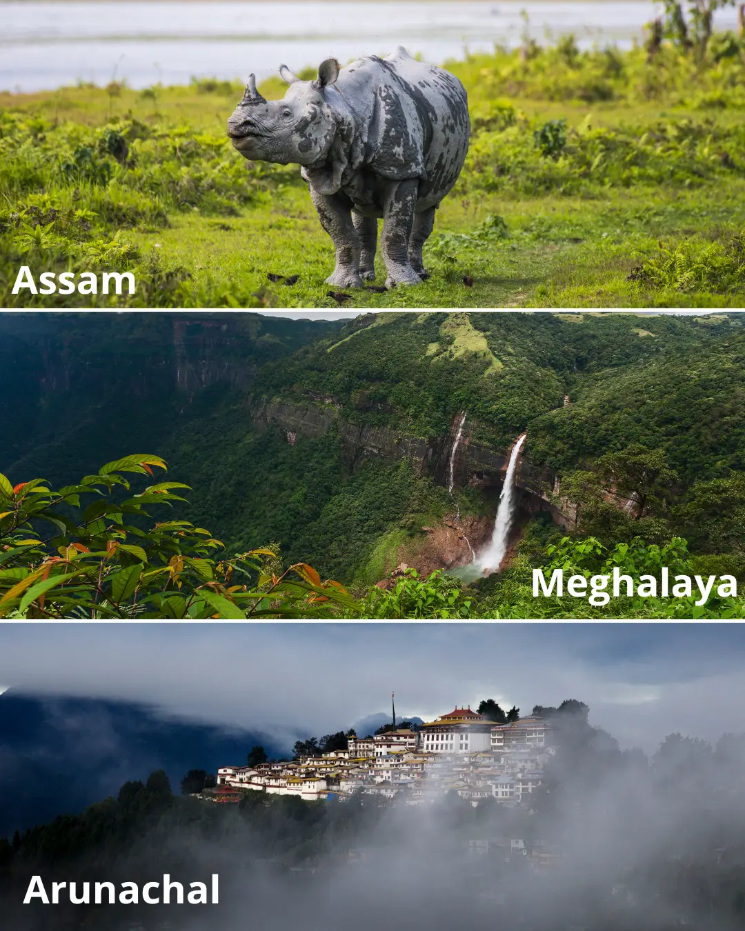 Assam Meghalaya Arunachal Pradesh tour from Varanasi with Touristhub holidays