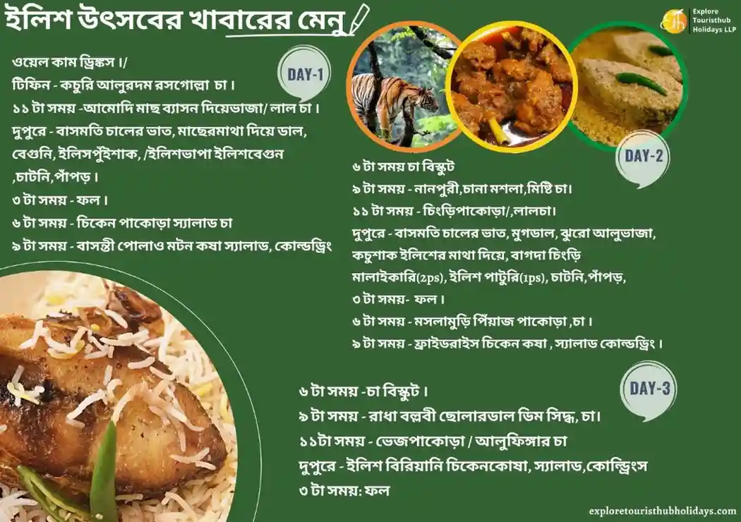 meals for sundarban tour from canning